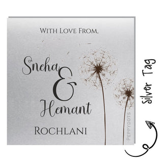 Silver Gift Tag - Two Flowers (PREPAID)