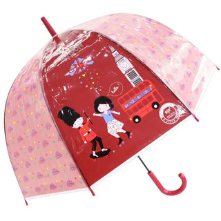 Premium Quality London Bus Printed Umbrella For Kids (Maroon)