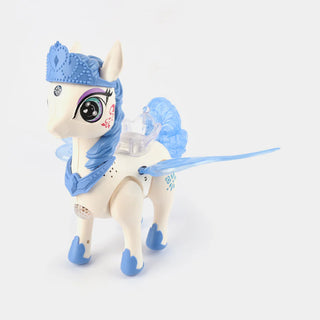 Electric Pegasus Horse Toy with Light, Sound & Moving Wings