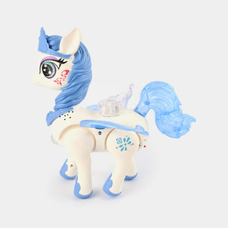 Electric Pegasus Horse Toy with Light, Sound & Moving Wings