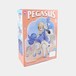 Electric Pegasus Horse Toy with Light, Sound & Moving Wings