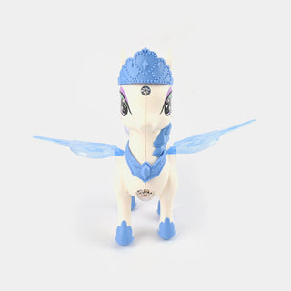 Electric Pegasus Horse Toy with Light, Sound & Moving Wings