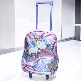 Cute Trolley Design School Backpack for Kids