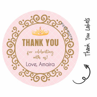 Round Thank You Label - Vintage (24 Pcs) (PREPAID ONLY)