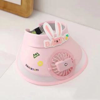 Stay Cool and Stylish with our Animal-Themed Summer Sun Visor Cap: Adjustable Strap and Built-in Fan