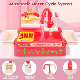 42 Pcs Cute Kitchen Wash Basin Toy for Children Pretend Play (Random Colour)