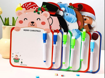 Christmas-themed Mini Write & Wipe Board for Kids