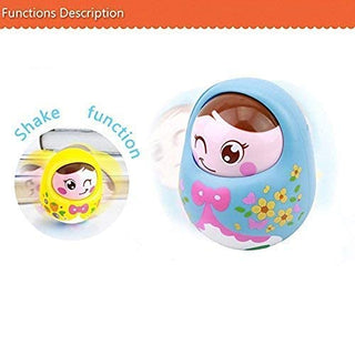 Cartoon Face Baby Wobbling Doll Toy for Infants