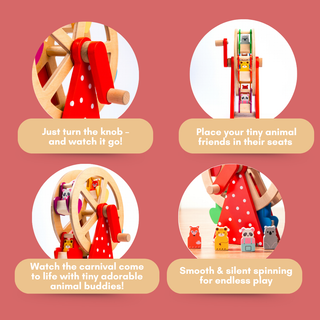 Cots and Cuddles Wooden Ferris Wheel Toy for Kids