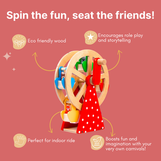 Cots and Cuddles Wooden Ferris Wheel Toy for Kids