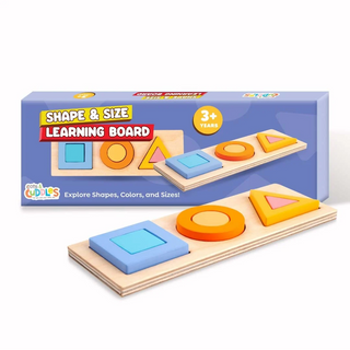 Wooden Shape and Size Learning Board