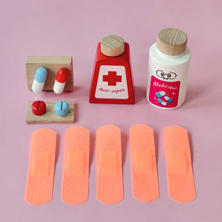 Cots and Cuddles Premium Wooden Junior Doctor Set Pretend Play for Kids