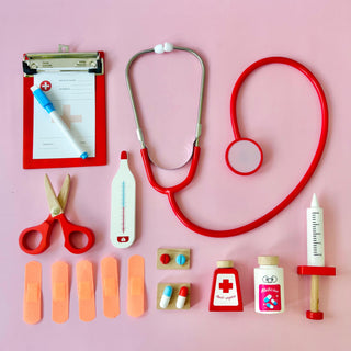 Cots and Cuddles Premium Wooden Junior Physician Set Pretend Play for Kids