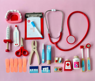 Cots and Cuddles Premium Wooden Junior Doctor Set Pretend Play for Kids