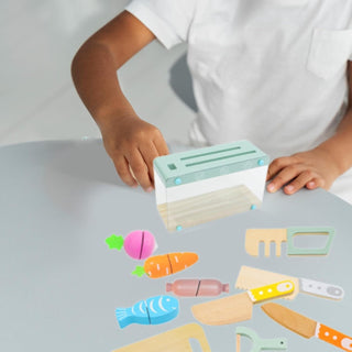Wooden Play Kitchen Cutting Set for Kids