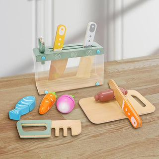 Wooden Play Kitchen Cutting Set for Kids
