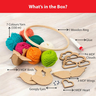 Make Your Own Yarn Bird Hanging - Art and Craft Kit for Girls