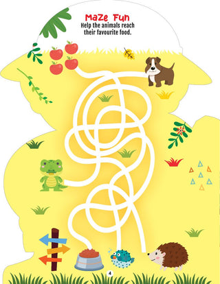 Step into the Animal Kingdom- Activity and Colouring Fun Book for Age 4+