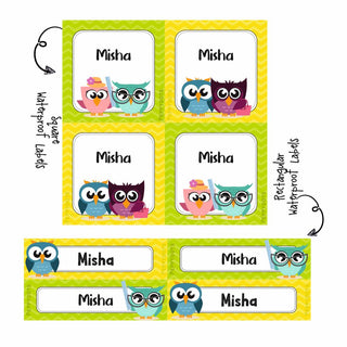 Label Combo -Zig Zag Owl - PREPAID ORDER