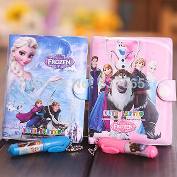 Cute Mini Frozen Theme Pocket Diary with Pen for Kids (Random Colour)
