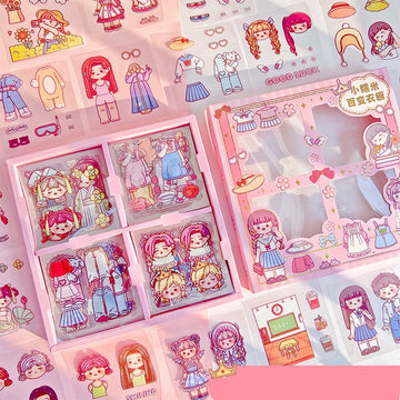 Cute DIY Girls Home and Other Accessories Theme Stickers for Art & Craft (Pack of 100) (Random)