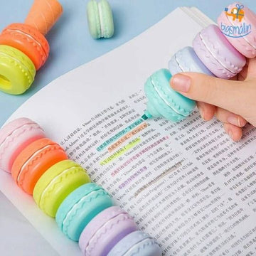 6 Colors Macaroon Stackable Highlighter Pen