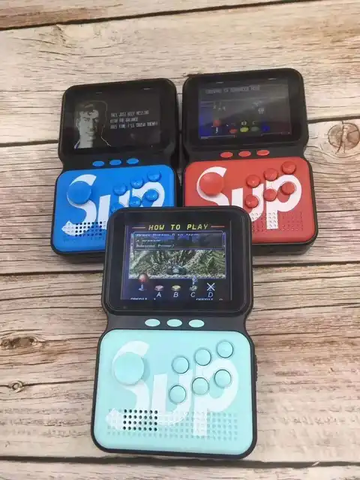 Premium Quality Handheld SUP with 500 Classic video game (Random Color)