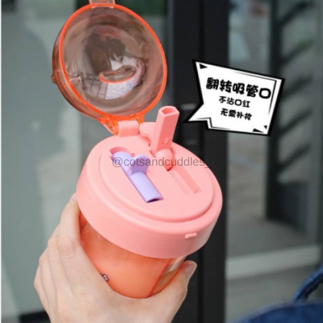 Portable double straw independent drink 2-in-1 Leak-proof Couple