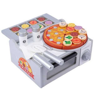 27pcs Pizza Wooden Toys Cooking Simulation Tableware Pretend Play Toy
