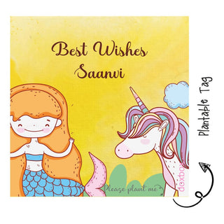 Plantable Gift Tag - Mermaid & Unicorn (24 pcs) (PREPAID ONLY)