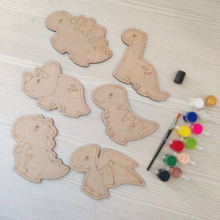 Dino Theme DIY Fridge Magnets Color Art Kit