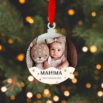 Personalised Ornament -First Christmas Peach (PREPAID)
