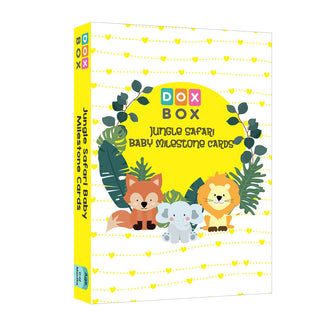 Jungle Safari Theme Baby Milestone Cards - Pack of 32