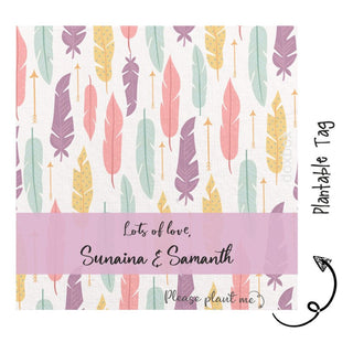 Plantable Gift Tag - Feather (24 pcs) (PREPAID ONLY)