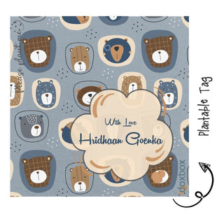 Plantable Gift Tag - Cute Bear (24 pcs) (PREPAID ONLY)