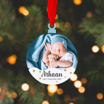 Personalised Ornament -First Christmas Blue (PREPAID)