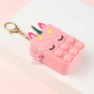 unicorn coin pouch wallet fidget toy push bubble bag for girls fidget toy