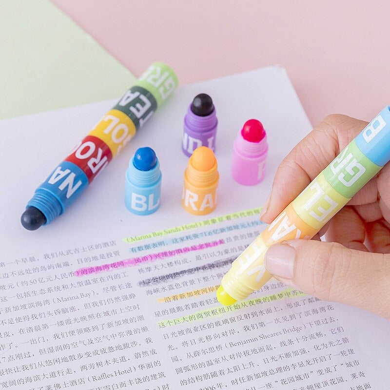 Colorful Pen shape highlighter pen for gifts(Splicing)