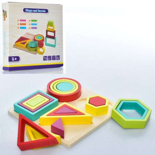 Shapes and Ferrule open ended play wooden toy