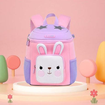 3D Rabbit Design Large Capacity School Bags with Slip Over Buckle for Kindergarten Kids