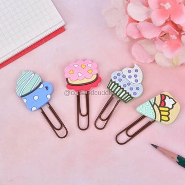 Cute Silicone Bookmark (Random Design) pack of 4 pcs