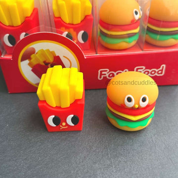 Cute 3D Fast food shape kids sharpener  | pack of 2