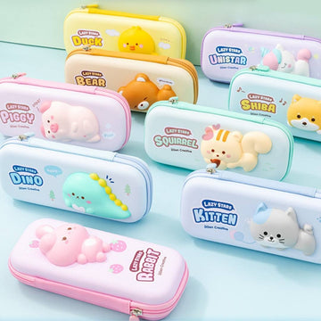 Kawaii Soft Animals Pencil Case - Pastel Kitten  Animal pencil case, Pencil  case, School pencil case