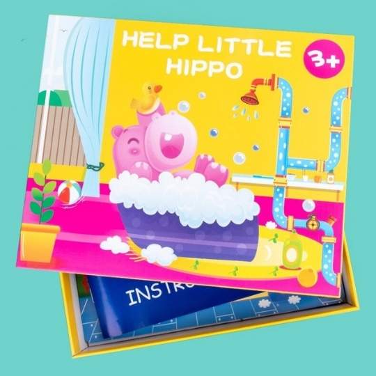 Help Little Hippo - Logic Game Wooden