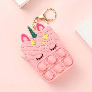 unicorn coin pouch wallet fidget toy push bubble bag for girls fidget toy