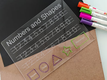 Reusable Numbers & Shapes Tracing Board