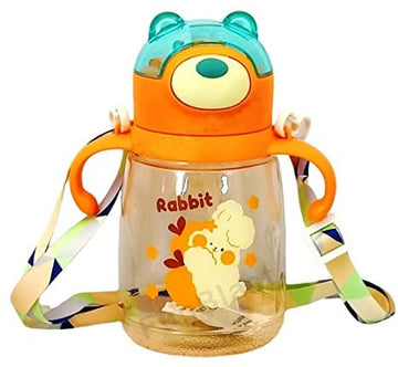 Kids Attention Cartoon printed 2 handle With Small Ear Water bottle