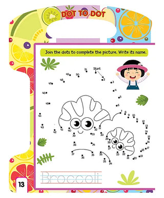 Vegetables Write and Wipe Book With Free Pen for Kids