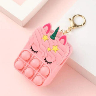 unicorn coin pouch wallet fidget toy push bubble bag for girls fidget toy