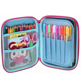 Cartoon Design Pencil Case Pen Bags for Kid Large Capacity Stationary Organizer with Compartments